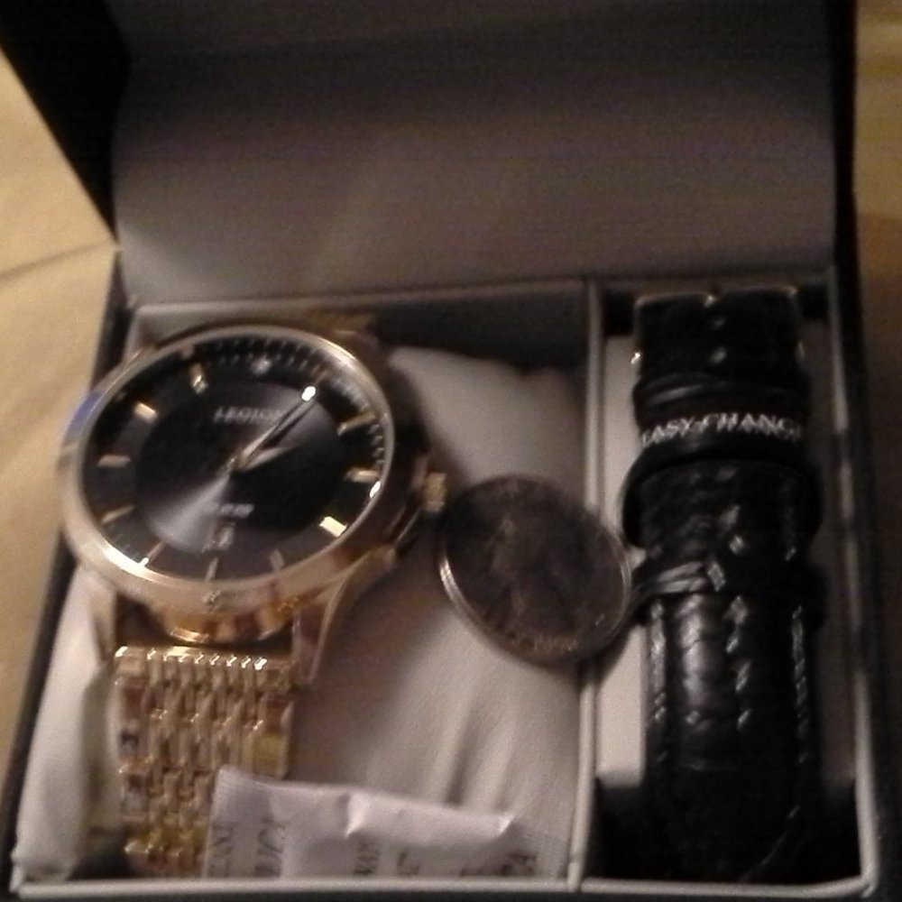 LEGION WATCH GENUINE DIAMOND WATCH WITH CALENDAR